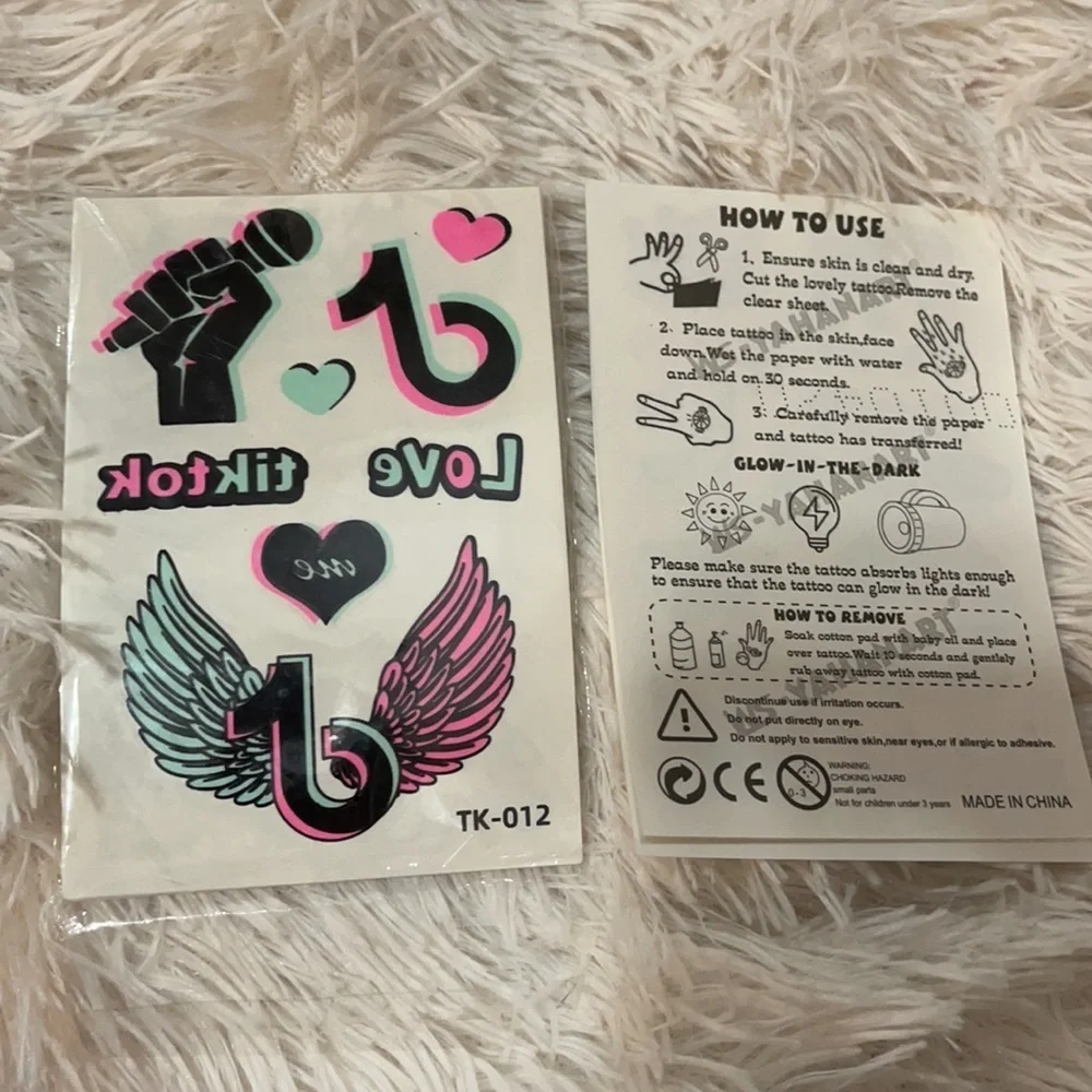 6/$20 New Tik Tok party tattoos